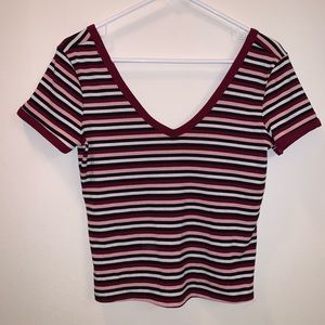 (M) Forever21 F21 Low Cut Striped Short Sleeve Tee